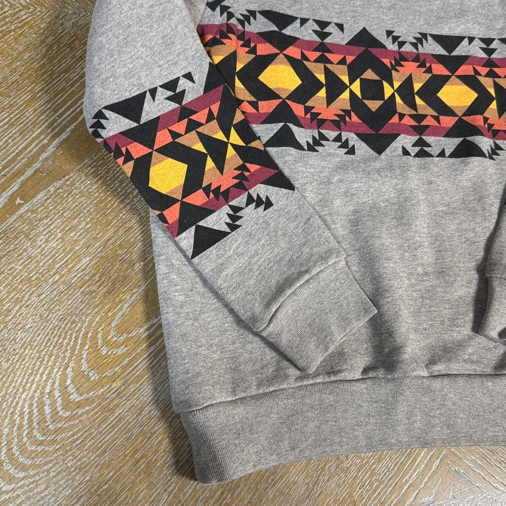 SCOTCH & SODA Gray with Geometric Red and Yellow Pattern Sweatshirt 8 Boy